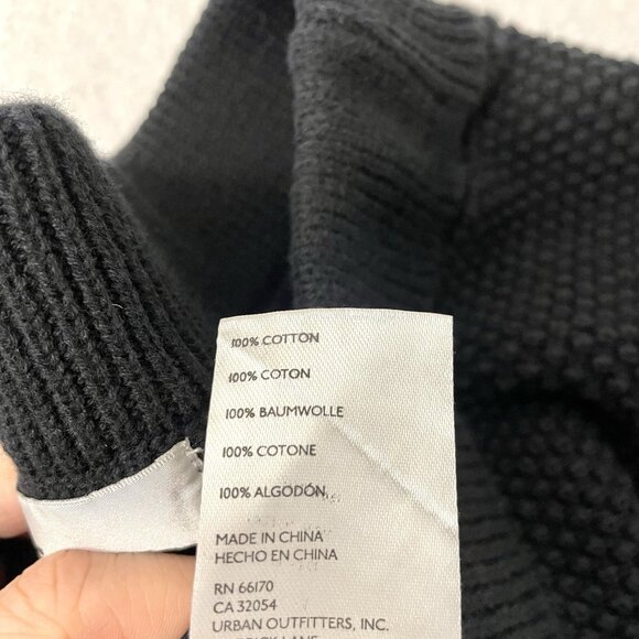 Free People Knit Balloon Pull On Jogger Sweater Pants Navy Black size Medium - Picture 7 of 7